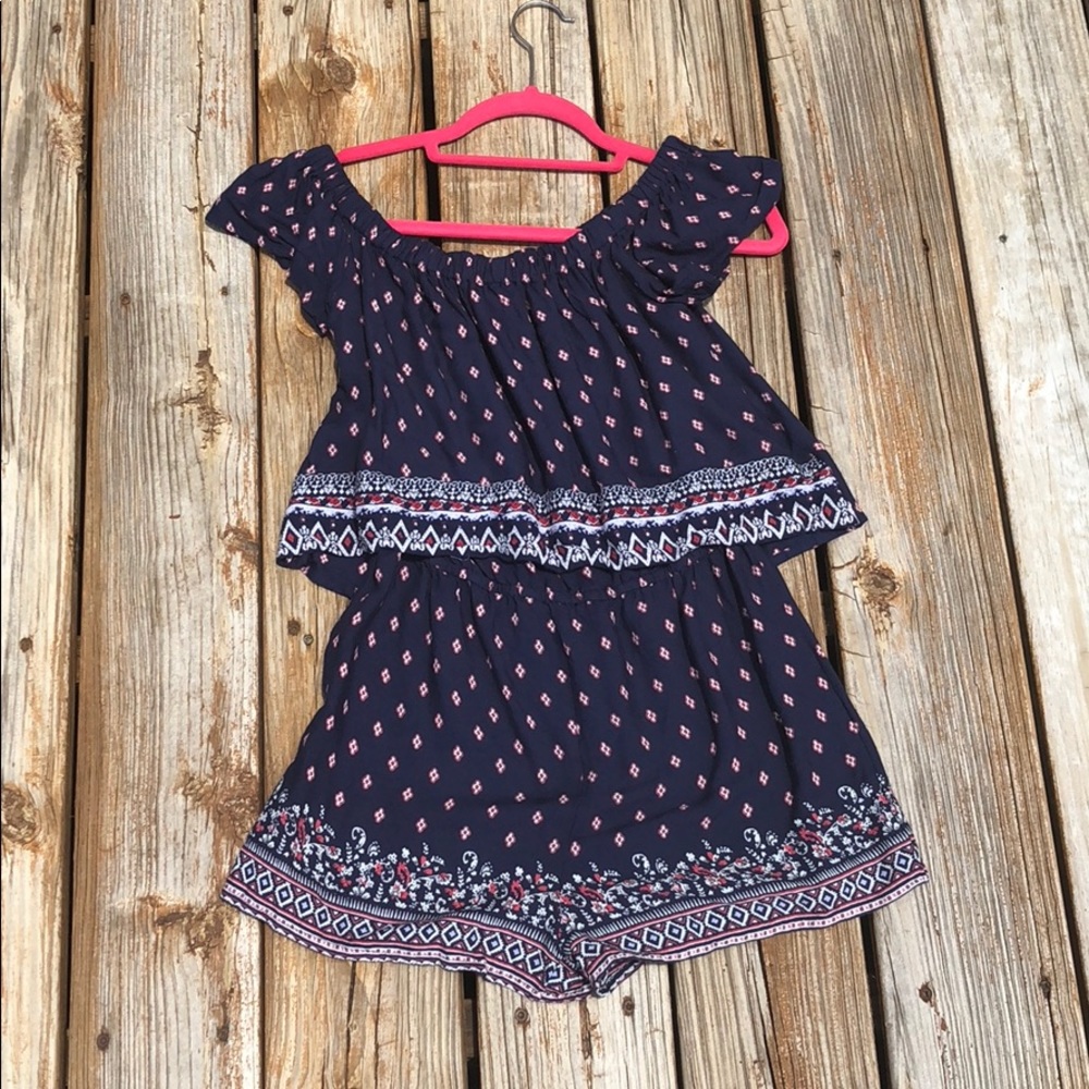 trendy navy romper